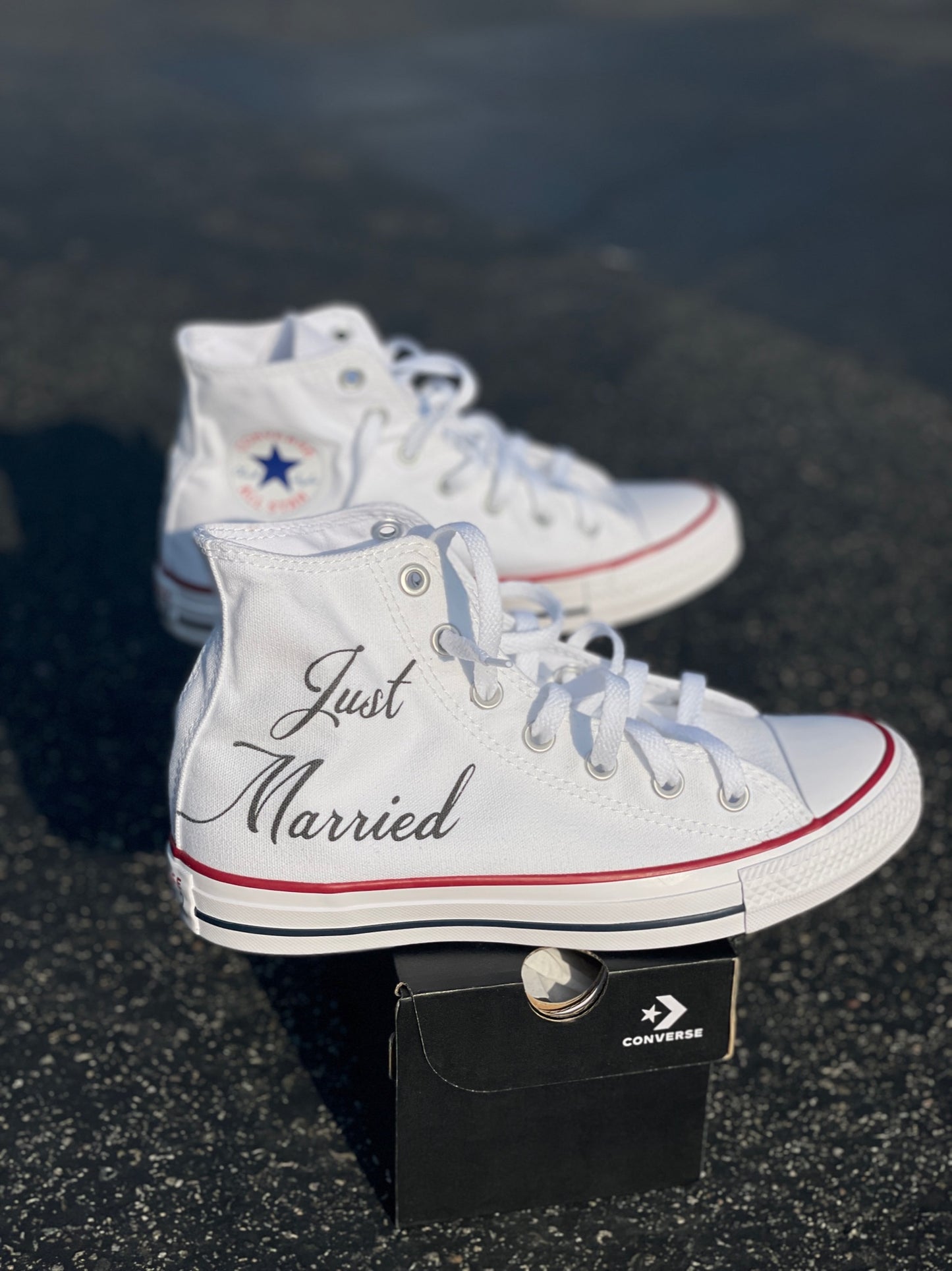 Just Married - Custom Wedding High Tops