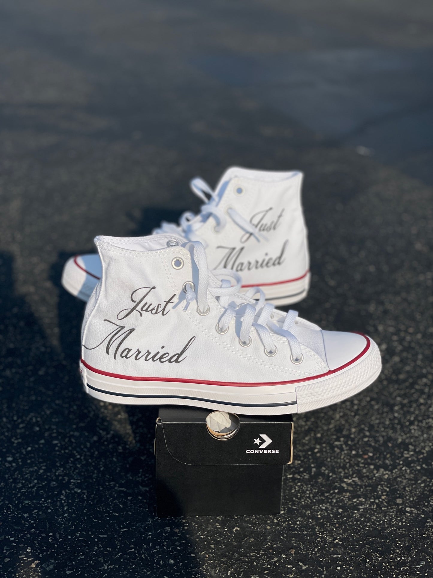 Just Married - Custom Wedding High Tops