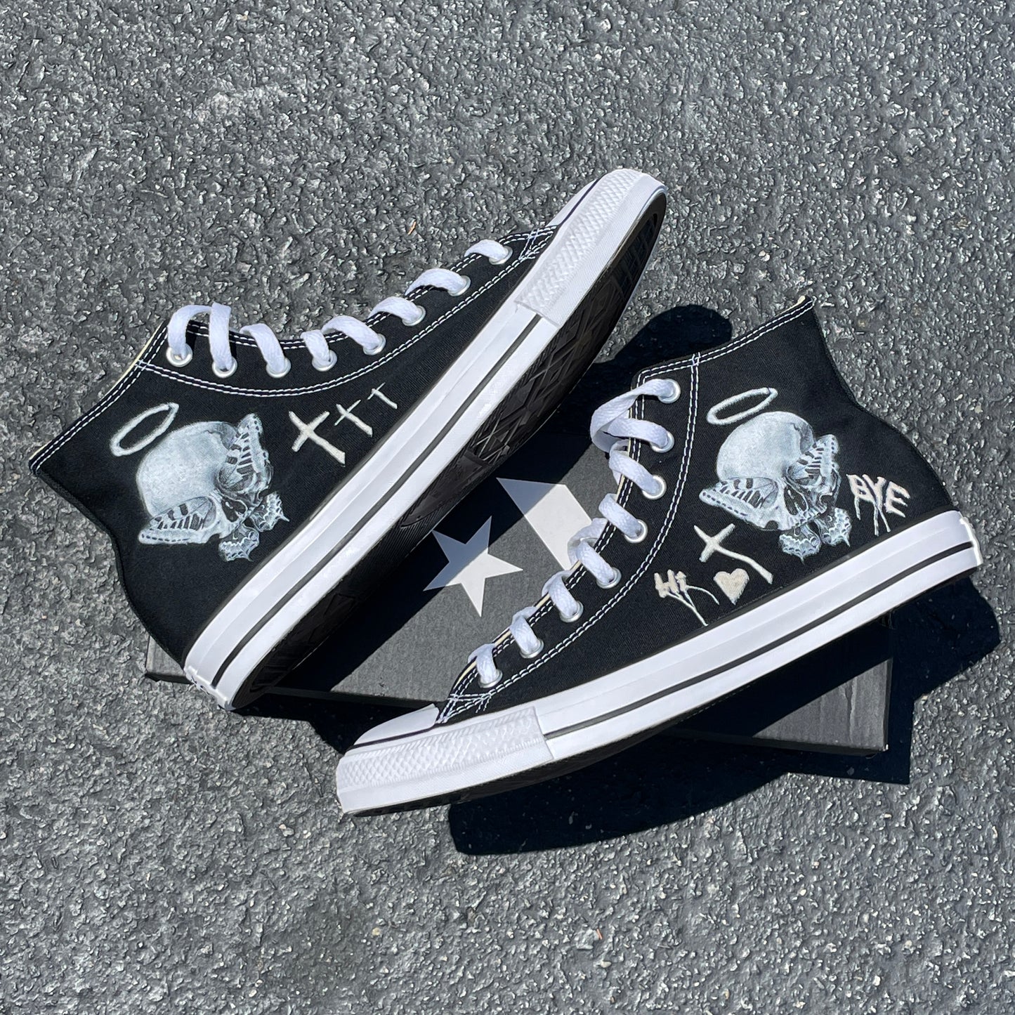Converse skull high tops Clearance