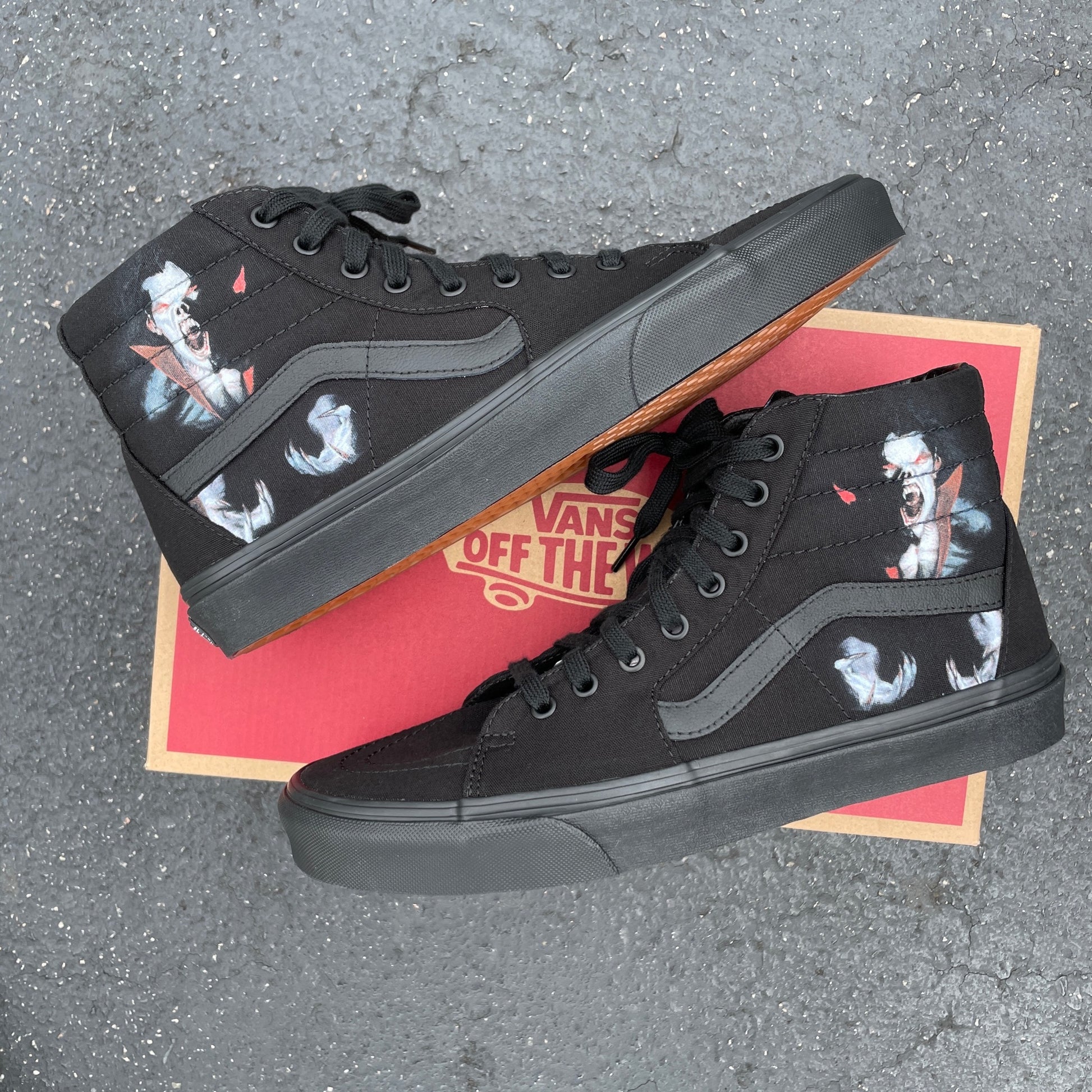 Vampire Custom Vans SK8 HI Shoes 