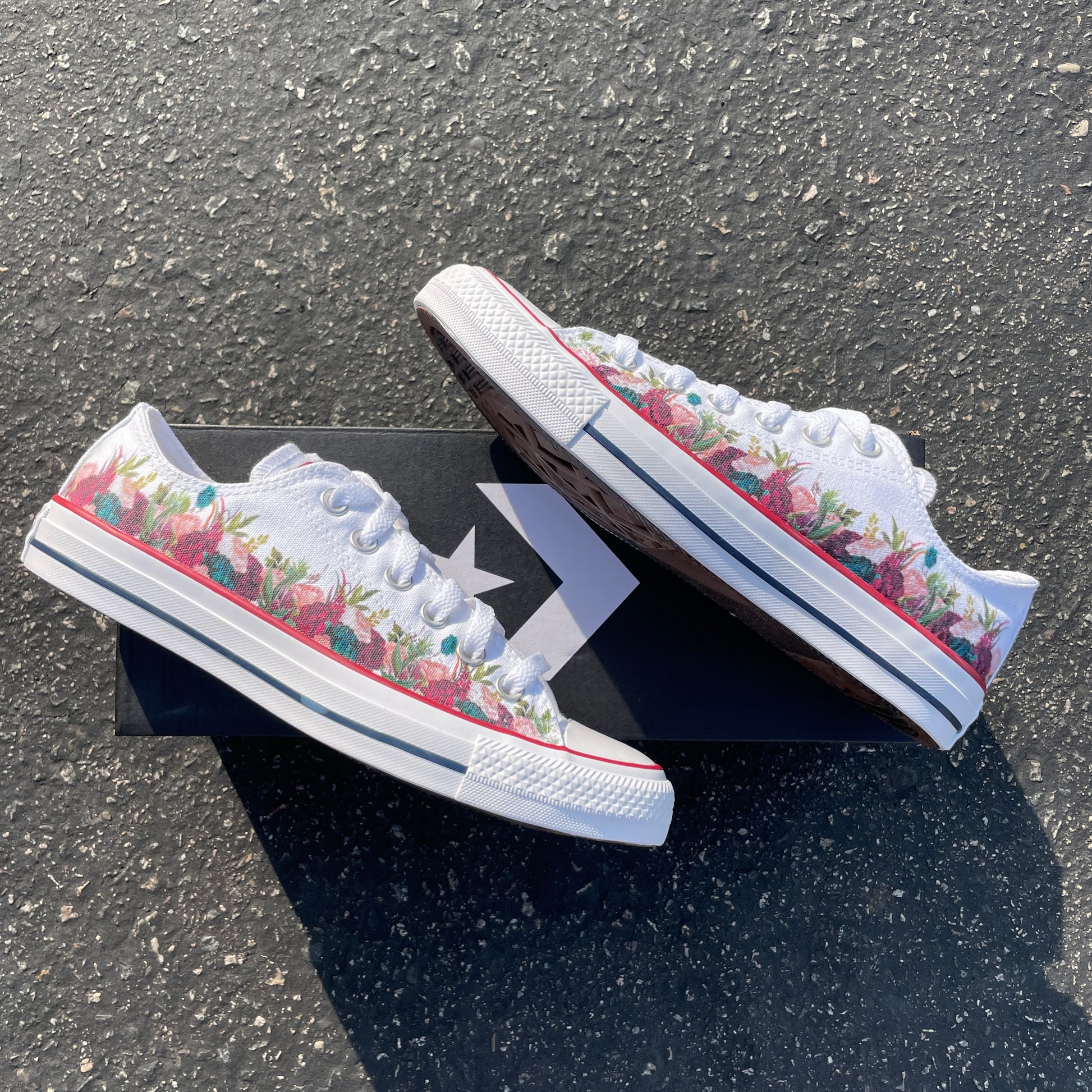 Wedding Flower Low Top Sneakers – BlvdCustom - Main Image