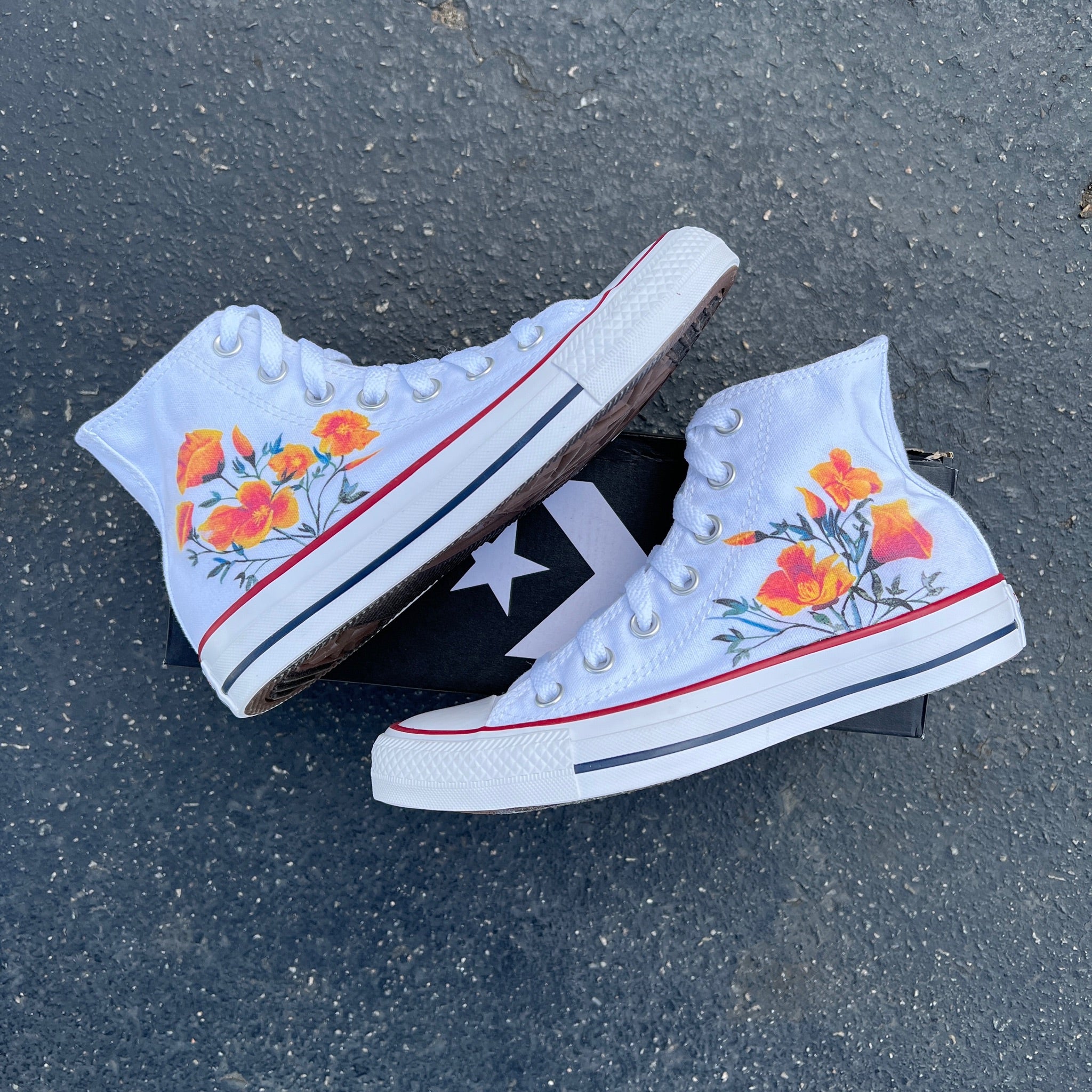 Poppy Flower Custom Shoes – BlvdCustom