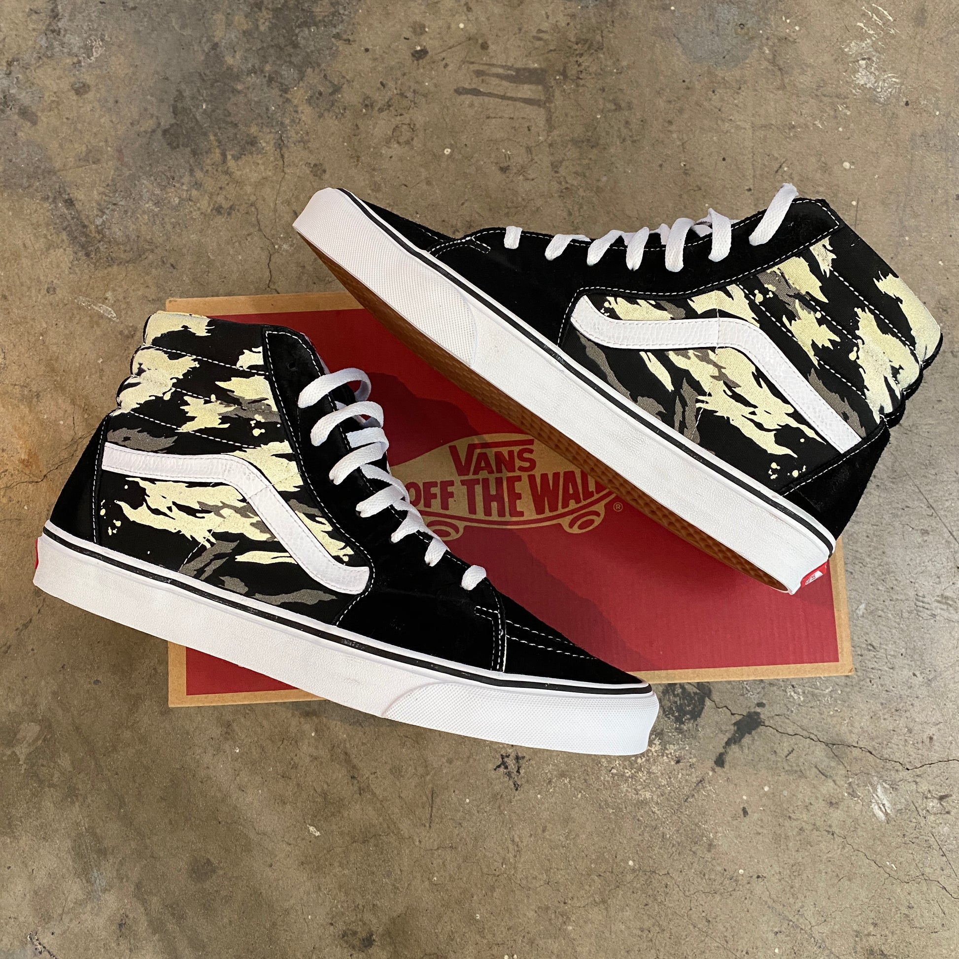 Custom Sk8 Hi Tiger Head - Custom Vans Shoes – BlvdCustom