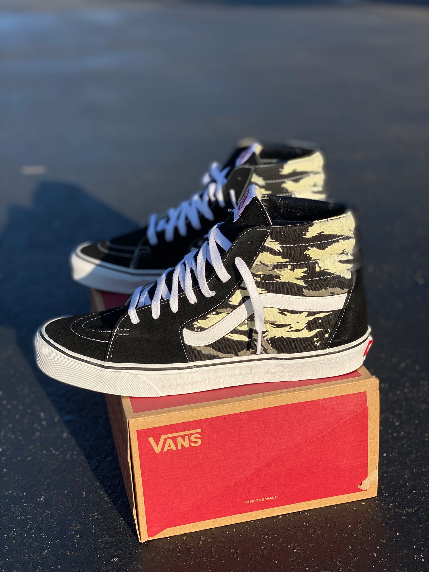 Custom Sk8 Hi Camo - Custom Vans Shoes