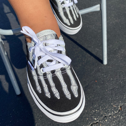 Custom Authentics Skeleton Boney Feet - Custom Vans Shoes