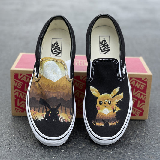 I Choose You! Custom Vans Slip On Sneakers