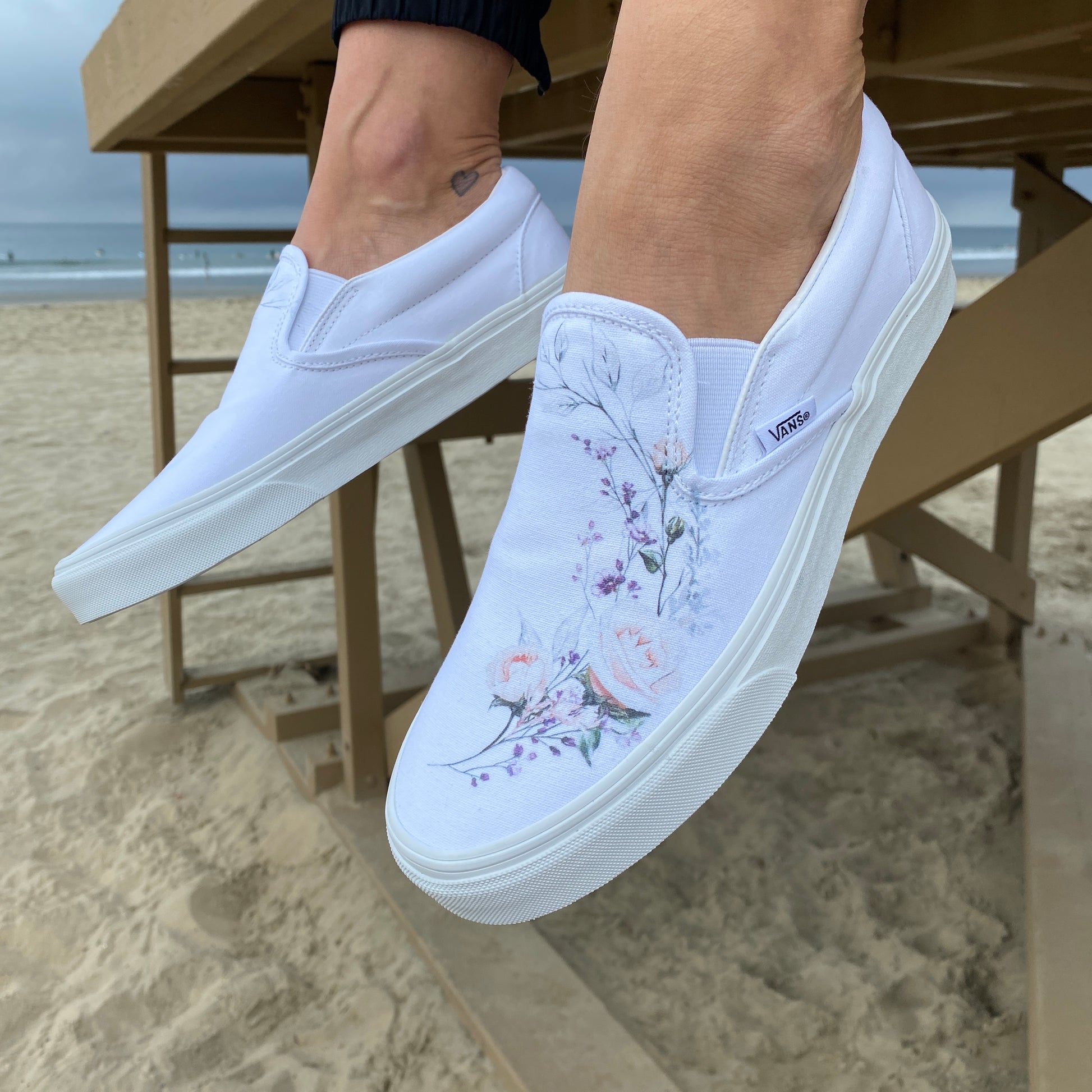 custom vans slip on