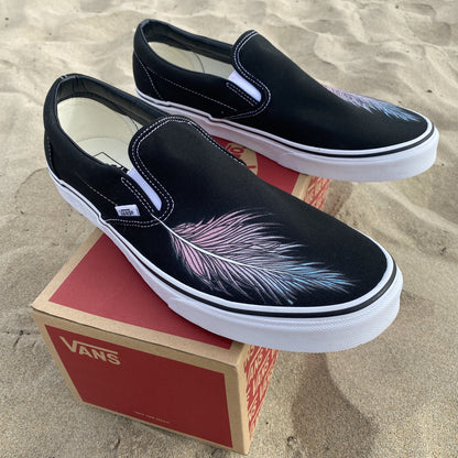 Kids Shoes - Feather Black Slip Ons