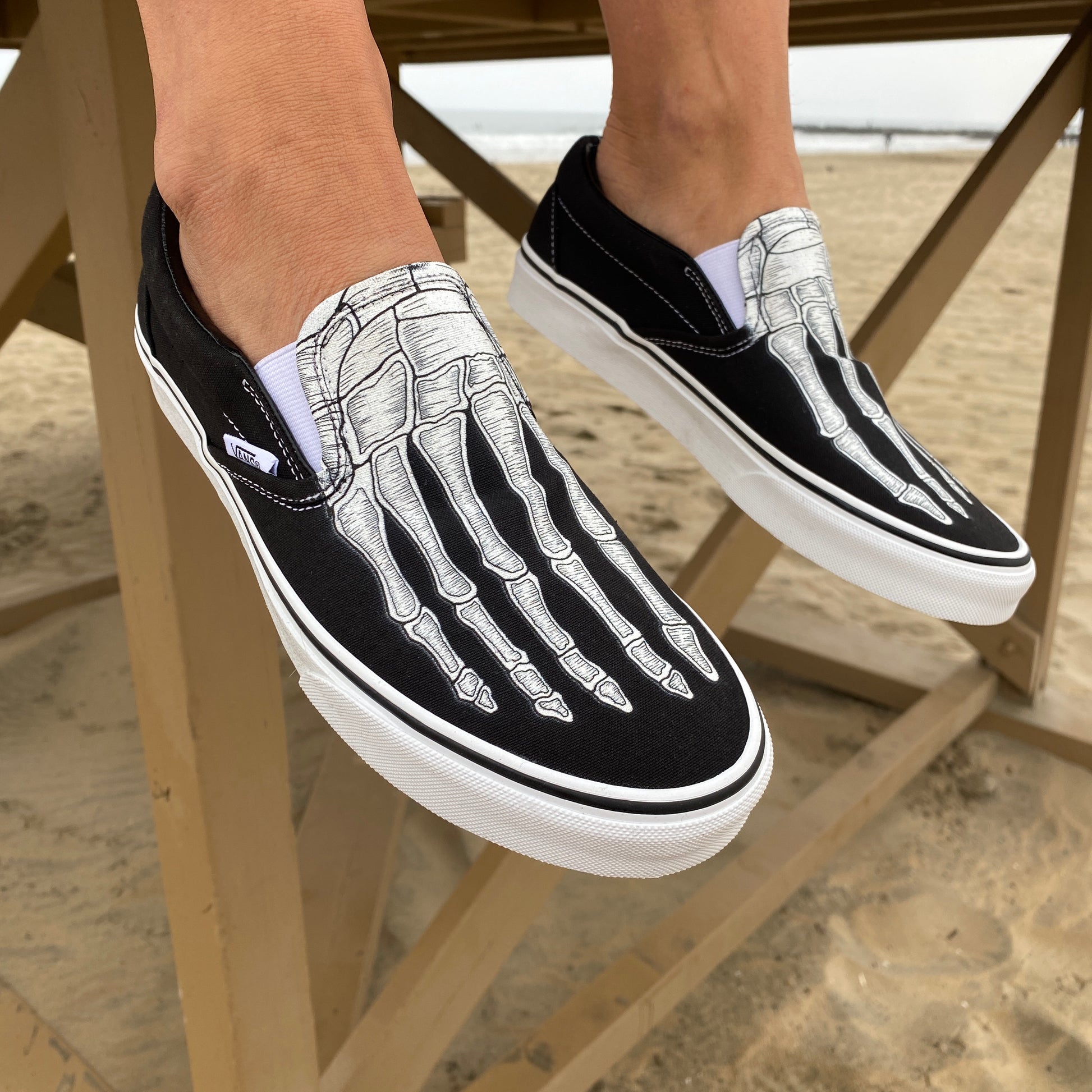 custom vans slip on