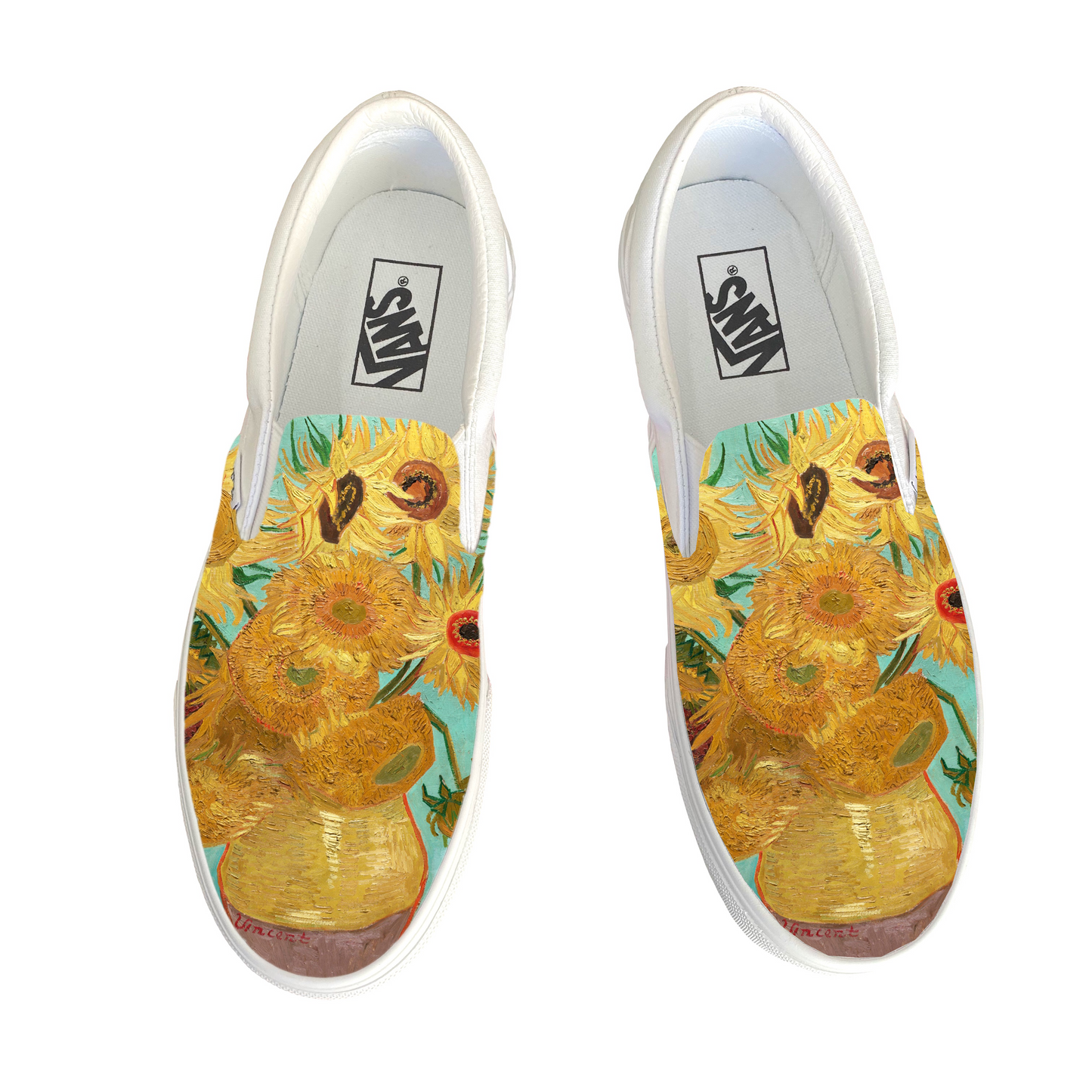 Van Gogh Sunflowers Custom Slip Ons