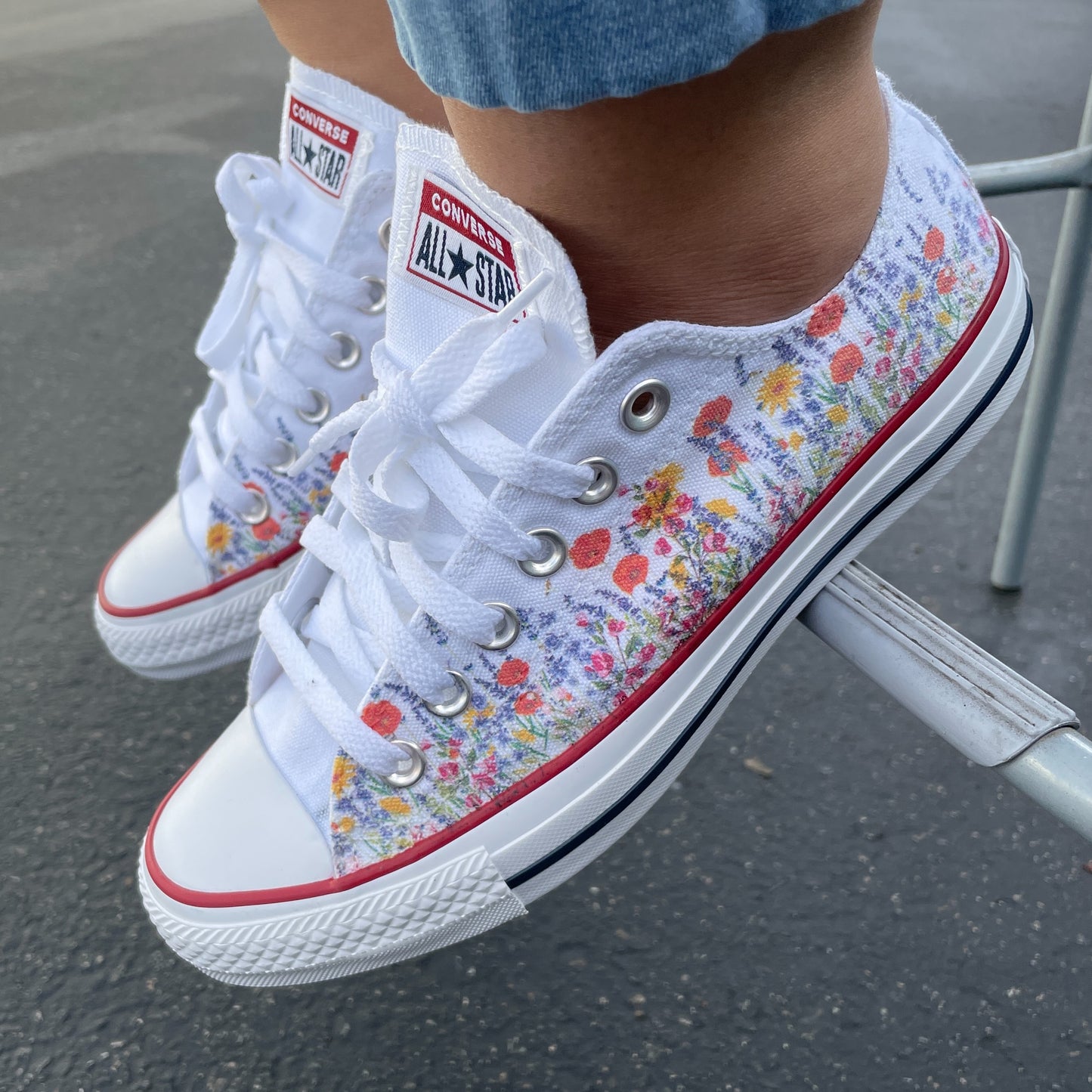 Flower Field - Custom Low Top Converse