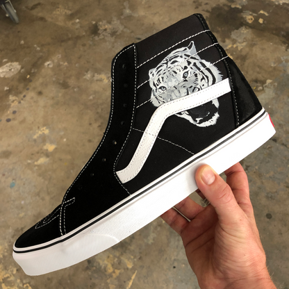 Custom Sk8 Hi Tiger Head Custom Vans Shoes BlvdCustom