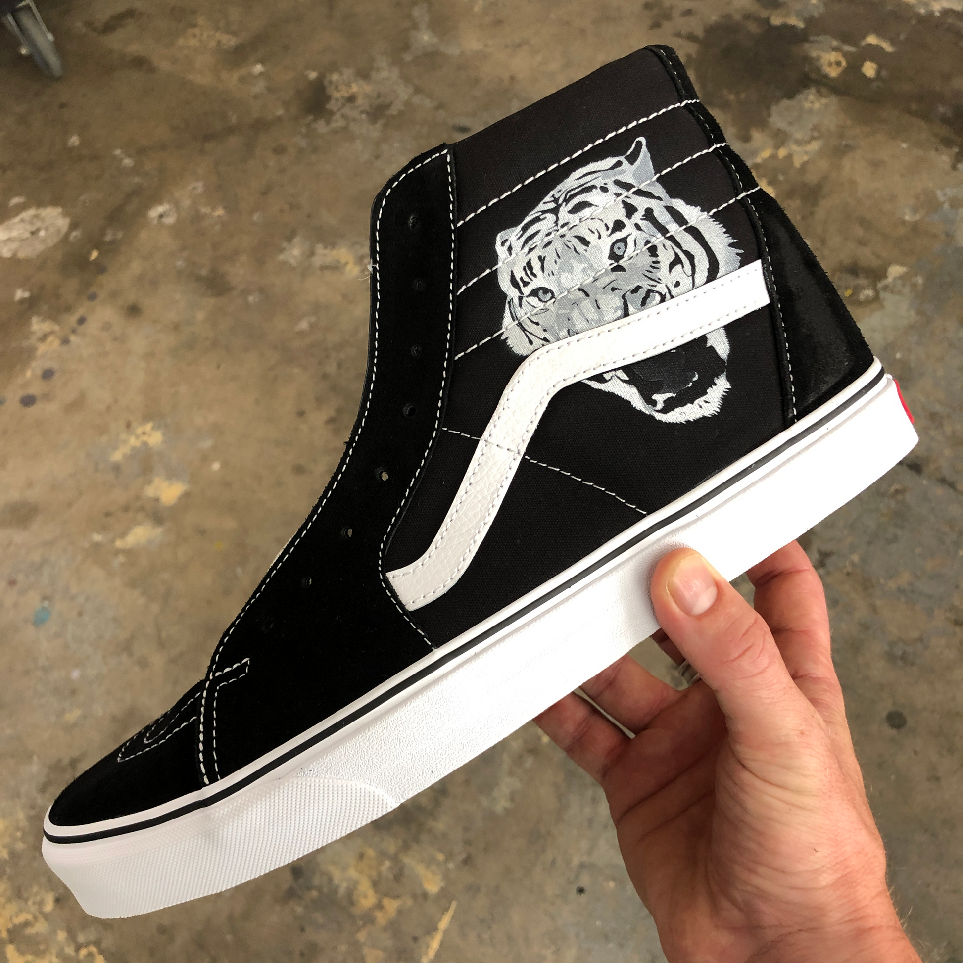 Custom Sk8 Hi Tiger Head - Custom Vans Shoes – BlvdCustom