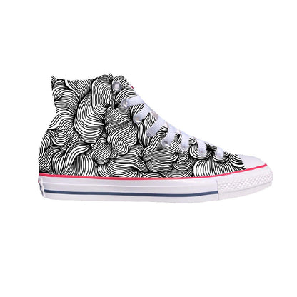 Swirl White High Tops